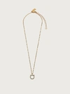 Ferragamo Gold-colored Necklace With Gancini Charm In Gold