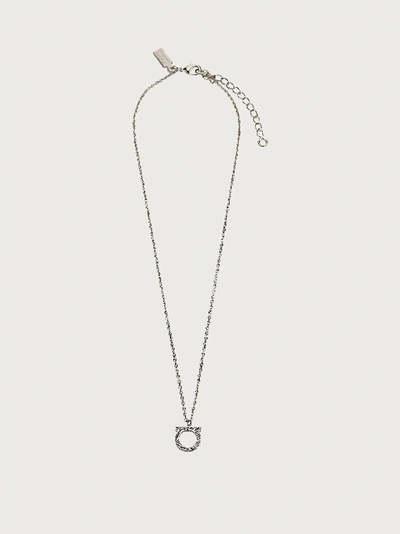 FERRAGAMO GANCINI CRYSTALS NECKLACE (L)