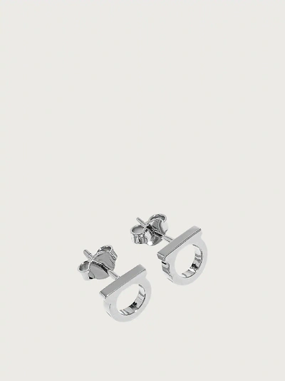Ferragamo Gancini Earrings (l) In Silver