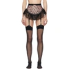 AGENT PROVOCATEUR AGENT PROVOCATEUR BLACK AND PINK GRACELYN SUSPENDER GARTER BELT