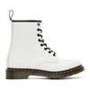 Dr. Martens Unisex 1460 Smooth 8 Eye Boots In White Smooth