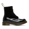 Dr. Martens' 1460 Leather Combat Boots In Black Milled