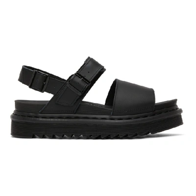 Dr. Martens Voss Leather Platform Slingback Sandals In Black