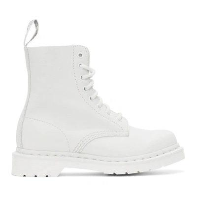 Dr. Martens White 1460 Mono Pascal Boots