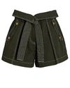 ULLA JOHNSON Elliott Tie-Waist Cotton Shorts,060053107163