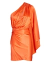 RETROFÉTE Mae Silk One-Shoulder Mini Dress,060053903703