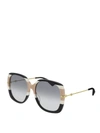 GUCCI PATTERNED SQUARED SUNGLASSES