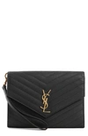 SAINT LAURENT MONOGRAM QUILTED LEATHER CLUTCH,617662BOW01