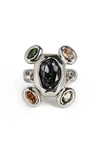 ALEXIS BITTAR FUTURE ANTIQUITY BYZANTINE STONE CLUSTER RING,AB0SR0057