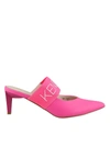 KENDALL + KYLIE LACEY MULES IN FUCHSIA,LACE Y PINK