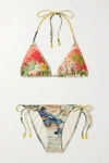 ZIMMERMANN JULIETTE PRINTED TRIANGLE BIKINI