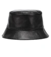 LOEWE LEATHER BUCKET HAT,P00478969
