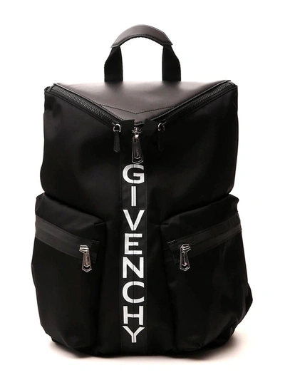 Givenchy Leather Details Spectre Nylon Backpack In Black