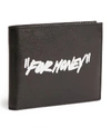 OFF-WHITE LEATHER QUOTE BIFOLD WALLET,15579666