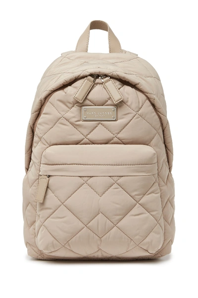 Marc By Marc Jacobs Quilted Nylon School Backpack In Light Smoke