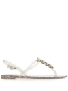 CASADEI CRYSTAL STRAP JELLY SANDALS