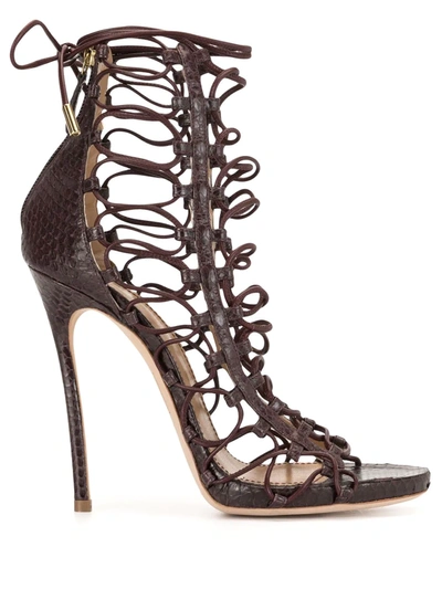 Dsquared2 Strappy Lace-up Sandals In Brown