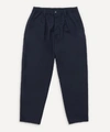 Marni Wool Trousers With Pleated Front And Side Stripe In Navy