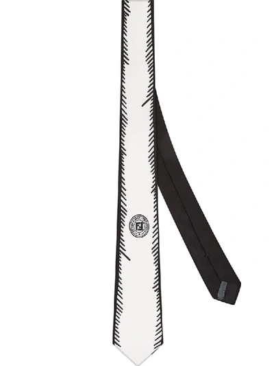 Fendi Krawatte Mit Trompe-l'oeil-effekt In White