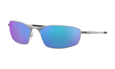 Oakley Whisker Prizm Sapphire Polarized Rectangular Mens Sunglasses Oo4141 414104 60 In Satin Chrome