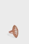 BY SOPHIE RESIN AND STONE-EMBELLISHED ROSE GOLD RING, OS,C-CBA36