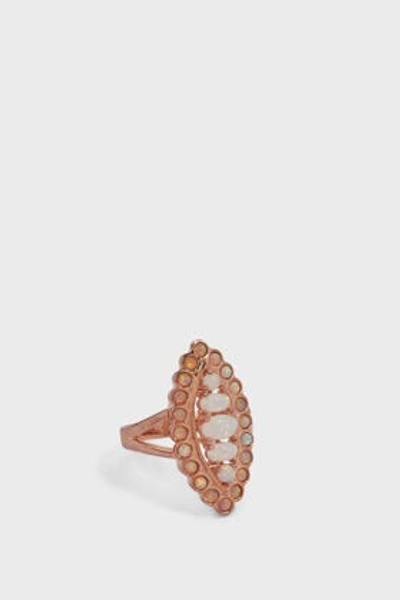 By Sophie Resin And Stone-embellished Rose Gold Ring, Os In R Gold