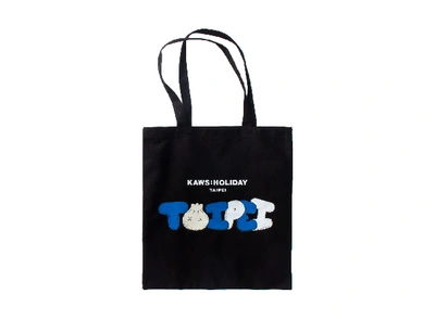 Pre-owned Kaws Holiday Limited Taipei Tote Bag Black/blue