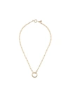ISABEL MARANT CABLE CHAIN CIRCLE CHARM NECKLACE