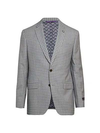 Ted Baker Jay Modern-fit Wool Jacket In Light Grey