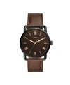 FOSSIL MEN'S COPELAND BROWN LEATHER STRAP WATCH 42MM