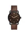 Fossil Men's Chronograph Commuter Brown Leather Strap Watch 42mm In Brown