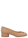 Maison Margiela 35mm Tabi Leather Pumps In Beige