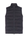 Herno Gilet Quilted Nylon Down Vest In Blu Navy