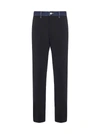 DSQUARED2 DENIM-DETAIL AND STRETCH VIRGIN WOOL TROUSERS,11430310
