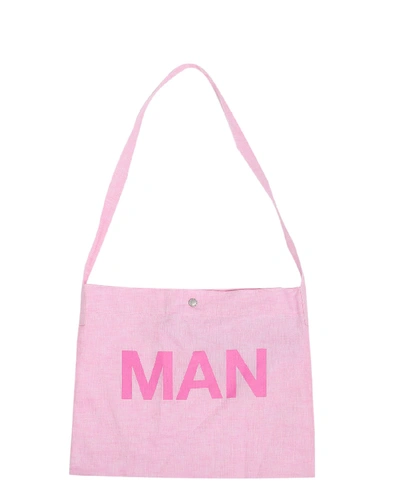 Junya Watanabe Pink Man Bag In Rosa/bianco