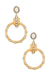 Elizabeth Cole Aubree Hoop-drop Earrings In Pearl