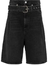 Agolde Reworked '90s Belted Denim Jeans In Pave In Black