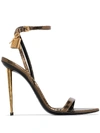 TOM FORD PADLOCK 105MM LEATHER SANDALS
