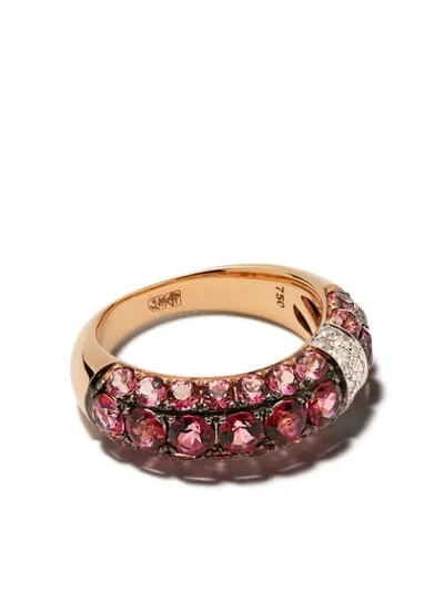 Brumani 18kt Gold Diamond Yara Ring In Rose Gold And Pink