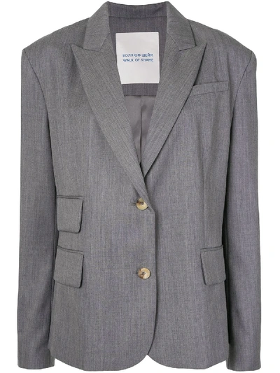 Walk Of Shame Oversized Suit Jacket In Grey
