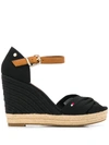 TOMMY HILFIGER OPEN-TOE WEDGE SANDALS