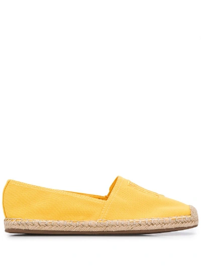 Tommy Hilfiger Embroidered Logo Espadrilles In Yellow