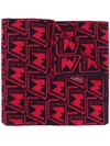 MONCLER JACQUARD LOGO MOTIF SCARF