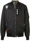 AAPE BY A BATHING APE PATCHWORK BOMBER JACKET