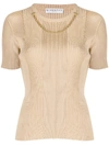GIVENCHY CHAIN LINK RIBBED KNITTED TOP