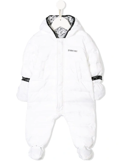 Givenchy Babies' Hooded Padded Snowsuit In White