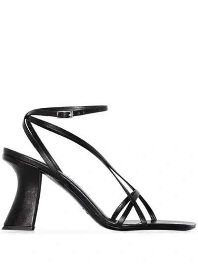 By Far Kersti Leather Sandals In Black