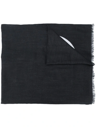 Valentino Vlogo Silk Blend Stole In Black