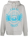 GUCCI GUCCI DISK PRINT OVERSIZE HOODIE