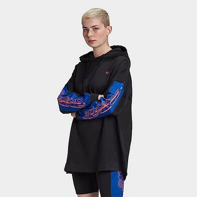 Adidas Originals Adidas Women's Cotton Embroidered Hoodie In Black